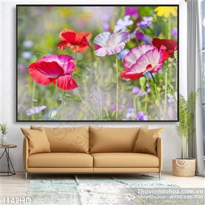 Tranh hoa lá trang trí phòng khách