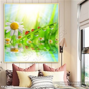 Tranh hoa cúc treo tường đẹp