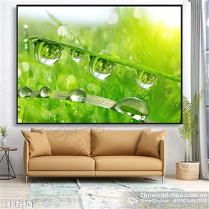 Tranh hoa lá treo tường phòng ngủ