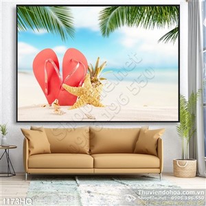 Tranh hoa lá trang trí phòng ngủ