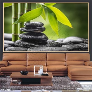 Tranh hoa lá Spa trang trí đẹp