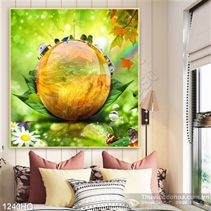 Tranh hoa lá tran trí treo tường đẹp