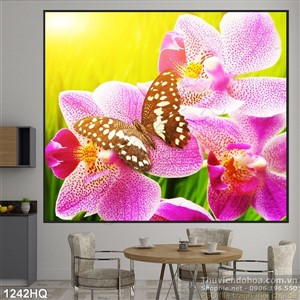 Tranh hoa lan đẹp độc đáo