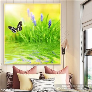 Tranh hoa dán tường đẹp