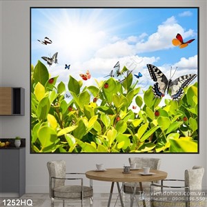 Tranh hoa lá trang trí phòng ngủ