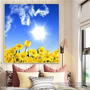 Tranh hoa cúc đẹp độc đáo