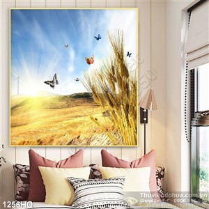 Tranh hoa lá trang trí dán tường đẹp