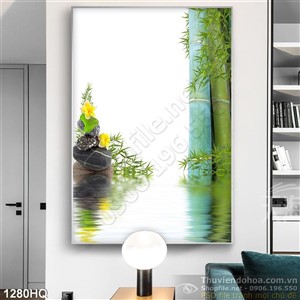 Tranh hoa lá spa nghệ thuật độc đáo