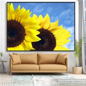 Tranh hoa hướng dướng đẹp