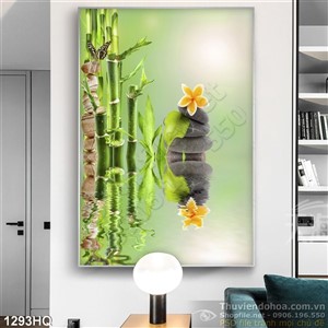 Tranh hoa lá Spa trang trí treo tường đẹp