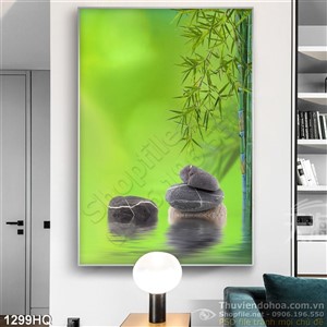 Tranh hoa lá Spa đẹp độc đáo