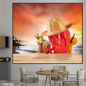 Tranh hoa lá trang trí đẹp