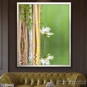 Tranh hoa lá trang trí đẹp