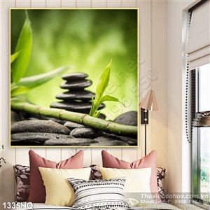 Tranh hoa lá Spa độc đáo