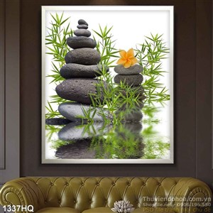 Tranh hoa lá Spa độc đáo