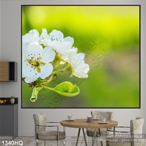 Tranh hoa lá nghệ thuật trang trí tường