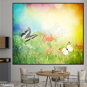 Tranh hoa lá nền nghệ thuật đẹp