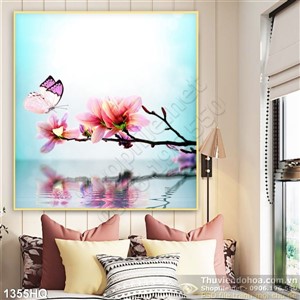 Tranh hoa lá nghệ thuật độc đáo