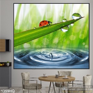 Tranh hoa lá nghệ thuật dán tường