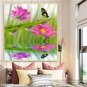 Tranh hoa lá đẹp độc đáo