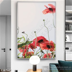 Tranh hoa lá dán tường đẹp