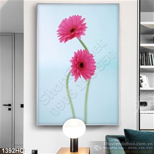 Tranh hoa đồng tiền nghệ thuật đẹp