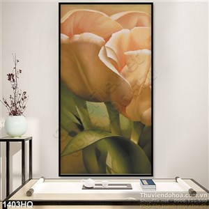 Tranh hoa tulip sơn dầu đẹp