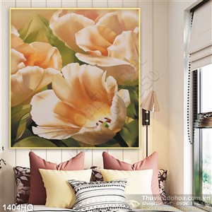 Tranh hoa tulip treo tường độc đáo