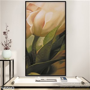 Tranh hoa tulip treo tường phòng ngủ