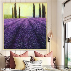 Tranh hoa lá oải hương đẹp