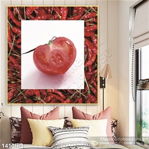 Tranh hoa lá treo tường phòng ăn