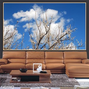 Tranh hoa đào nghệ thuật đẹp