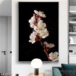 Tranh hoa đào trang trí treo tường độc đáo
