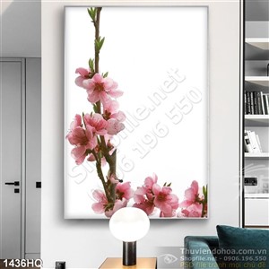 Tranh hoa đào treo tường đẹp