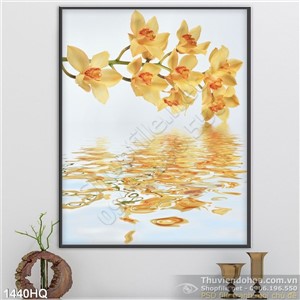 Tranh hoa lan in gạch đẹp