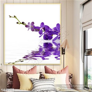 Tranh hoa lan đẹp độc đáo