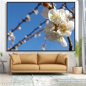 Tranh hoa lá trang trí phòng khách
