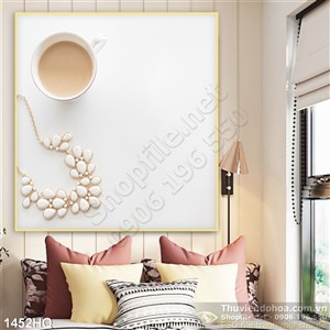 Tranh hoa lá trang trí bếp