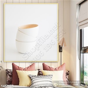 Tranh hoa lá treo tường phòng bếp