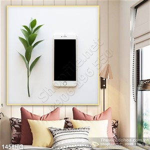 Tranh hoa lá trang trí văn phòng