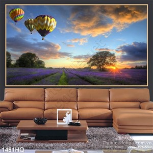 Tranh hoa lá trang trí phòng khách