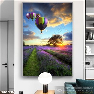 Tranh hoa lá trang trí phòng ngủ