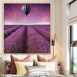 Tranh hoa oải hương trang trí treo tường