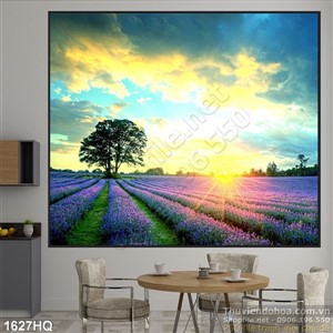 Tranh hoa lá trang trí phòng ngủ đẹp