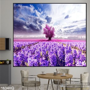 Tranh hoa lá trang trí phòng ngủ đẹp