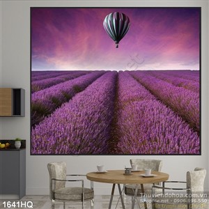 Tranh hoa oải hương và khí cầu