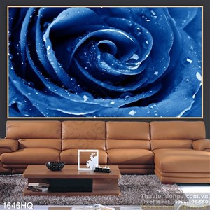 Tranh hoa hồng xanh nghệ thuật