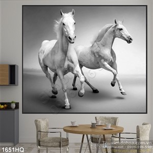 Tranh hoa lá và ngựa đẹp