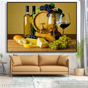 Tranh hoa lá treo tường phòng bếp