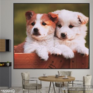 Tranh hoa lá trang trí phòng ngủ